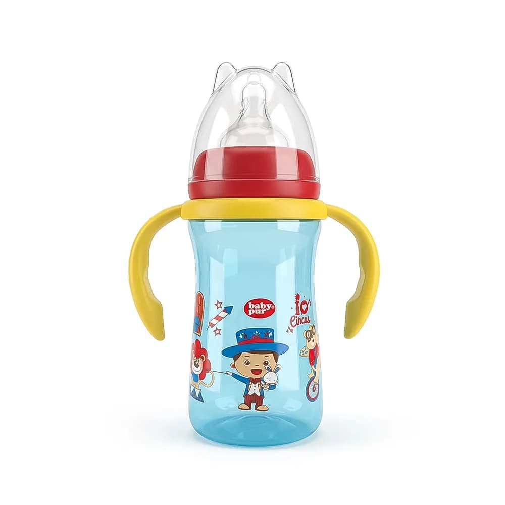 Baby Pur Biberon en Plastique Large Avec Anse 270 ml Ref P40362m
