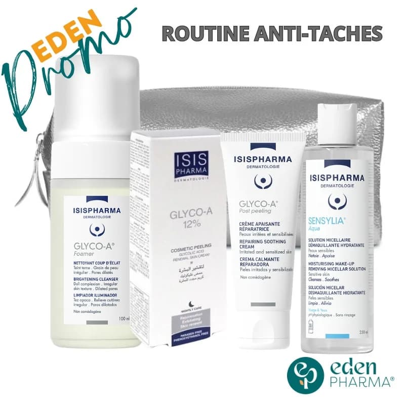 Isispharma Trousse Anti Tache ( Glyco a Mousse + Post Peeling + Sensylia Aqua 250 ml Gratuit)