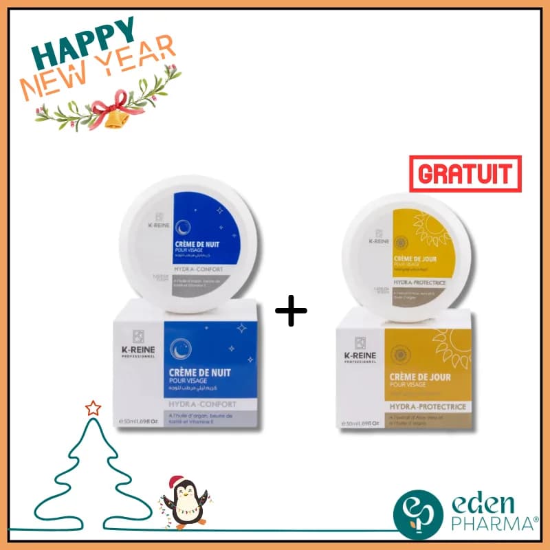 Vente Flash 2 K-Reine Creme du Jour + K-Rene Creme de Nuit -40%