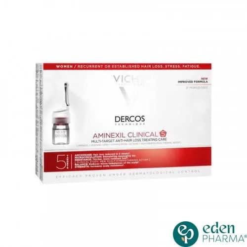 Vichy Dercos Aminexil Clinical 5 Femme 21 Ampoules