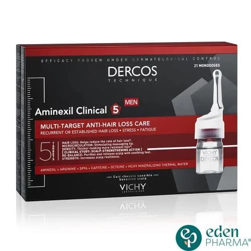 Vichy Dercos Aminexil Clinical 5 Homme 21 Ampoules