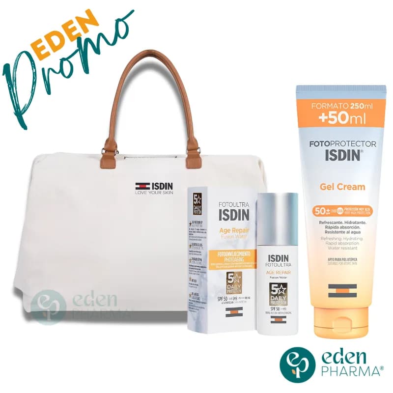 Sac ISDIN Ecran Age Repaire SPF 50+ Avec ISDIN Gel Creme SPF50+ 250 ml