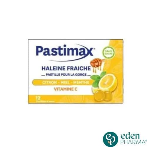 Pastimax Citron Miel Menthe 12 Pastilles a Sucer