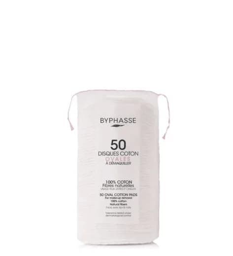 Byphasse Coton Demaquillant Disques Ovales 50 Unites
