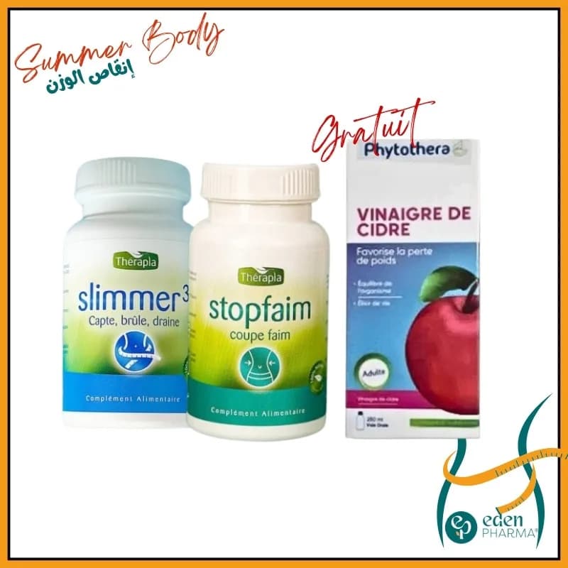 Therapia le Meilleur Duo Stop Faim et Slimmer3 Avec Draineur Gratuit