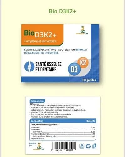 NUTRIOME LABS BIO D3K2 60 Gélules