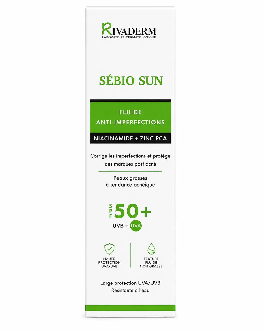 Rivaderm Sébio Sun Fluide Anti Imperfection SPF50+ 50 gr