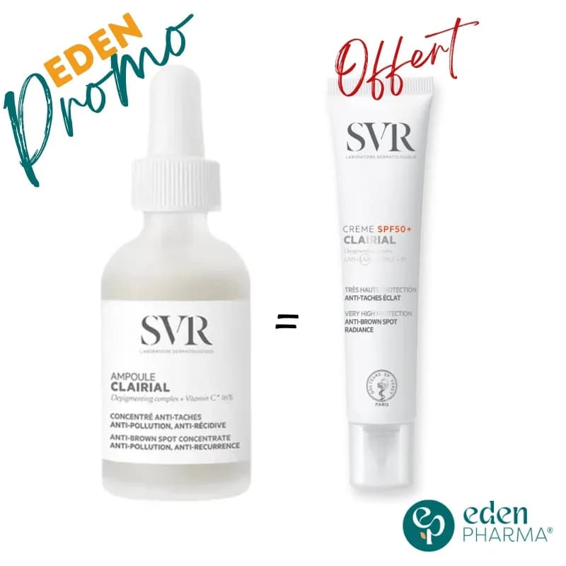 SVR Clairial Ampoule 30 ml + Clairial SPF50+ Invisible Gratuit