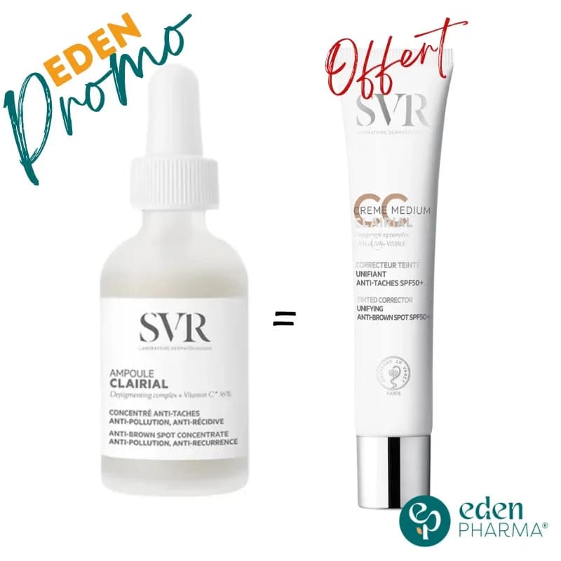 SVR Clairial Ampoule 30 ml + Clairial SPF50+ Medium Gratuit