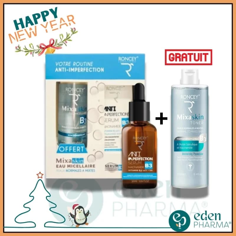 Roncey Mixaskin Coffret Serum B3 Anti Imperfection + Eau Micellaire Gratuit