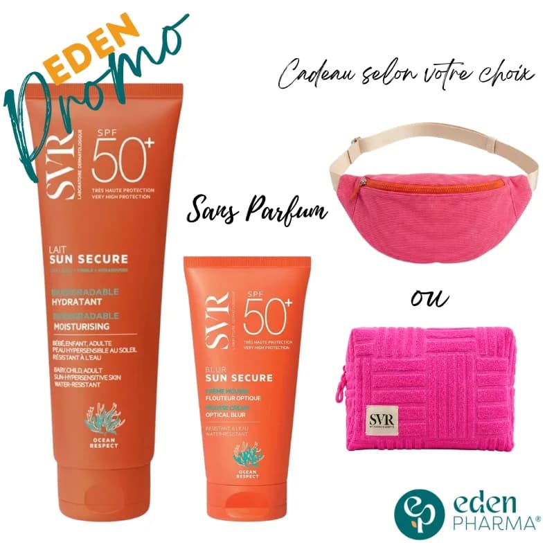 SVR PACK SOLAIRE SUN SECURE BLUR SANS PARFUM + LAIT FAMILIALE SPF50+ 250 ML + CADEAU SELON VOTRE CHOIX