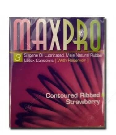 MAXPRO PRESERVATIF CONTOURED FRAISE BOITE DE 3 