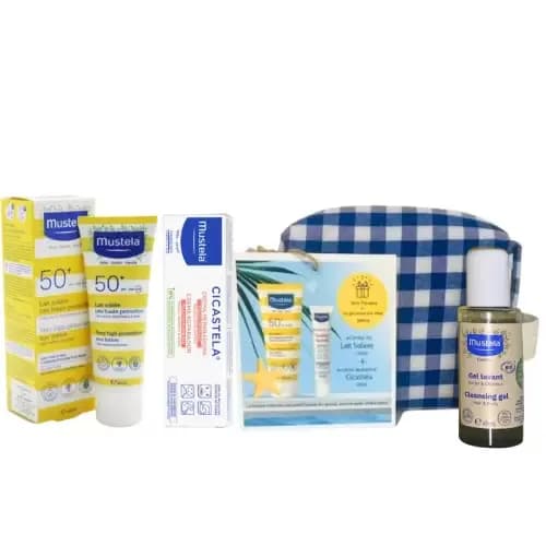 Mustela Trousse Lait Solaire 100ml+cicastela Creme Reparatrice 40ml+gel Lavant Bio 45 ml (Offert)