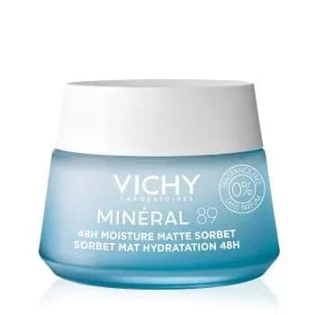 Vichy Mineral 89 Sorbet Mat Hydratation 48h Peau Mixte a Grasse 50 ml