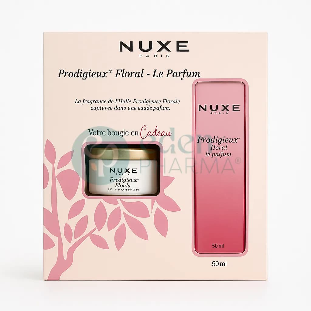 Nuxe Coffret Parfum Prodigieux Floral 50 ml + Bougie Cadeau