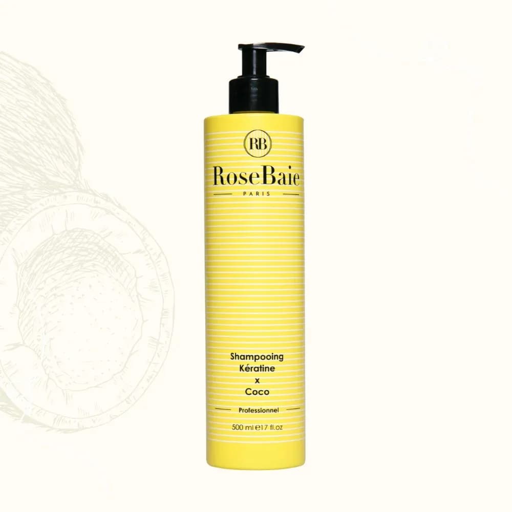 Rosebaie Shampoing Huile de Noix de Coco X Kératine 500 ml