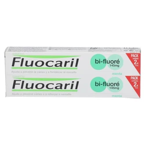 Fluocaril Dentifrice Bi-Fluoré 145 mg Menthe Lot de 2 X 75 ml