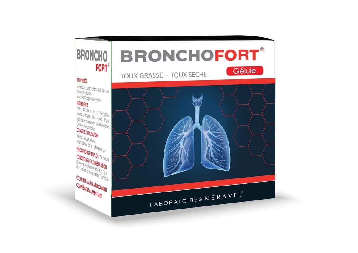 Bronchofort Toux Sèche, Grasse et Allergique 15 Gelules