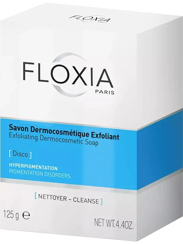 Floxia Savon Dermocosmétique Exfoliant Eclaircissant, 125 g