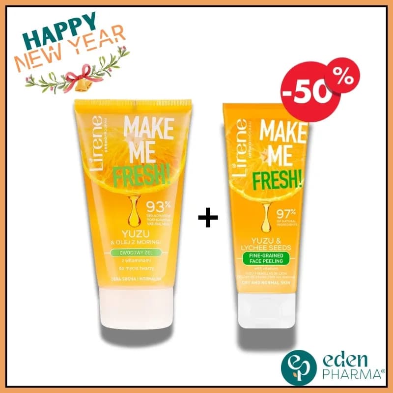 Lirene Pack Make Me Fresh Gel Nettoyant a L'Huile de Moringa + Peeling -50%
