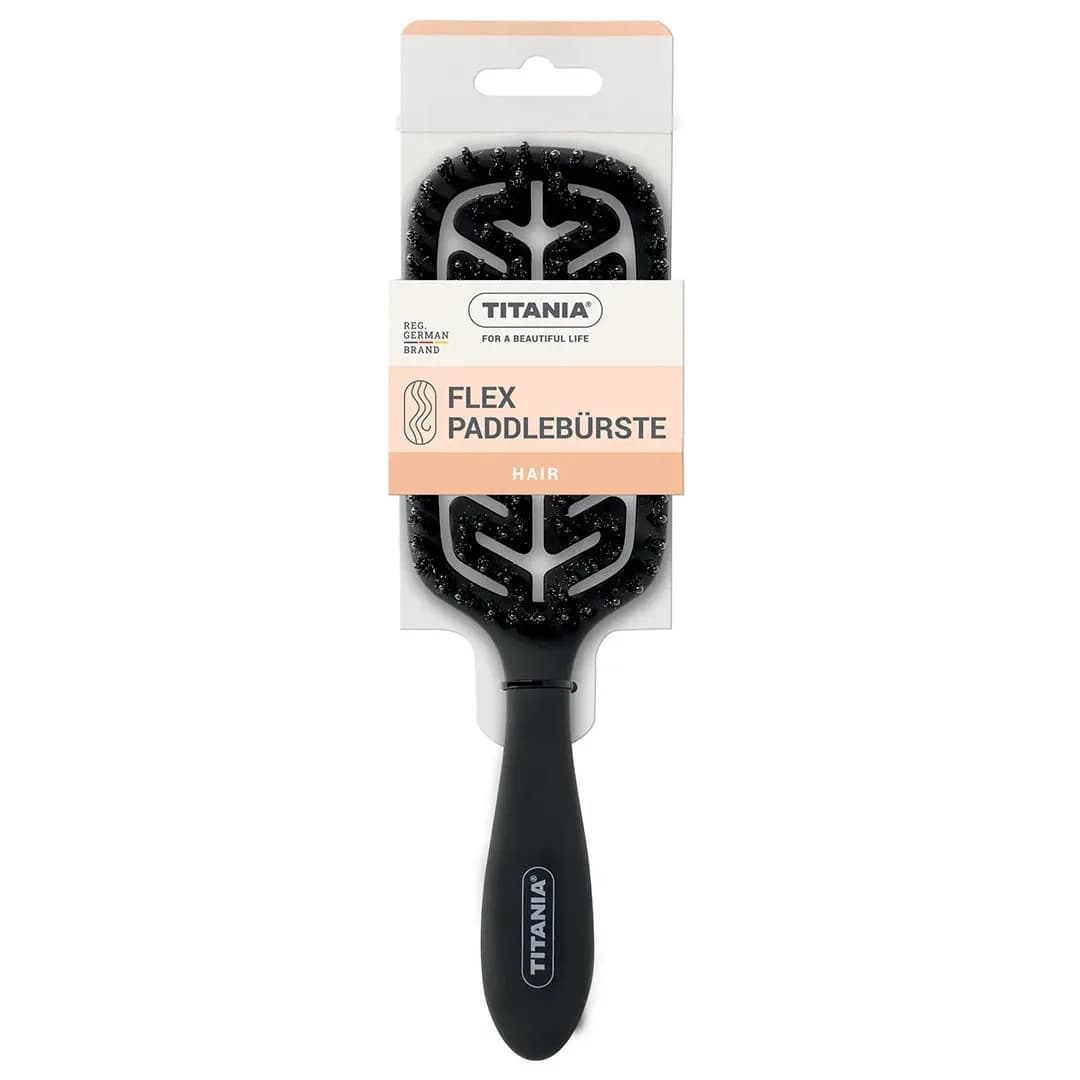 Titania Brosse Paddle Flex Plume Collection Noire 2888