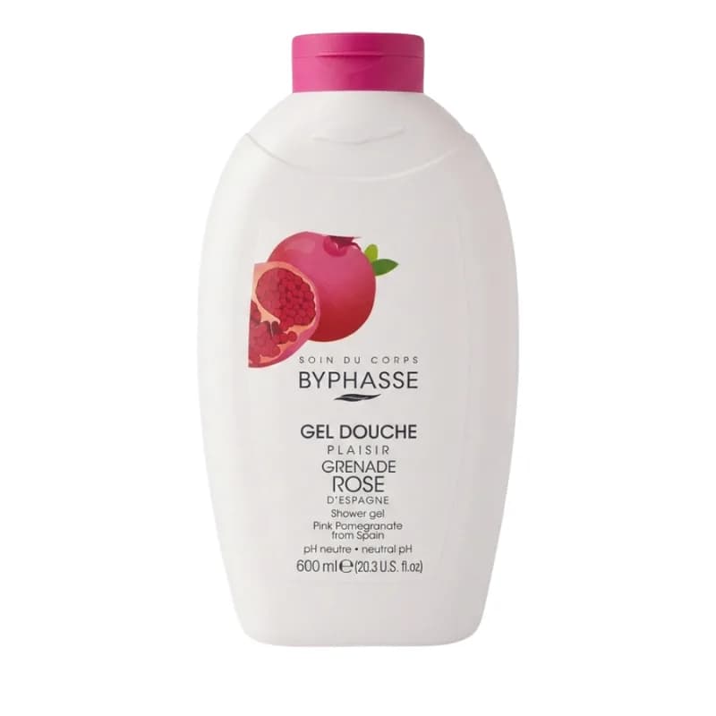 Byphasse Gel de Douche Grenade Rose 600 ml