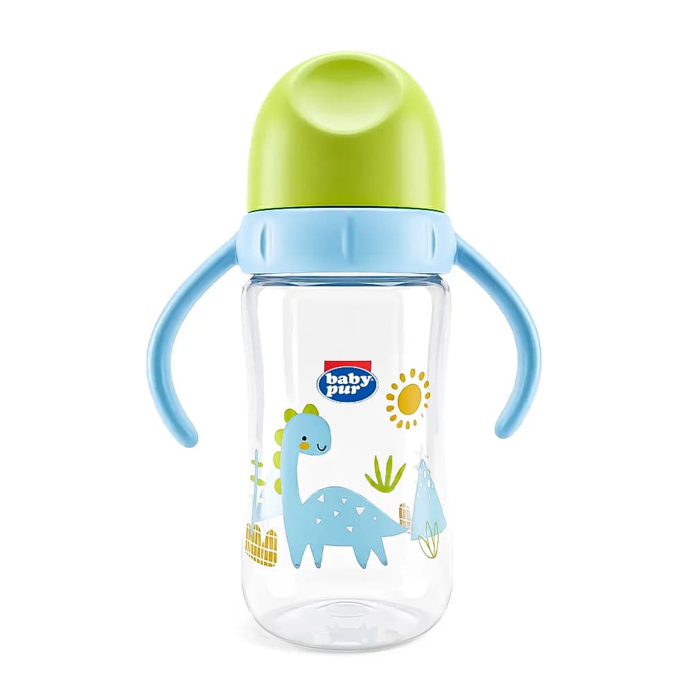 Baby Pur Biberon Pastel en Plastique Avec Anse Large 250 ml Ref 72040