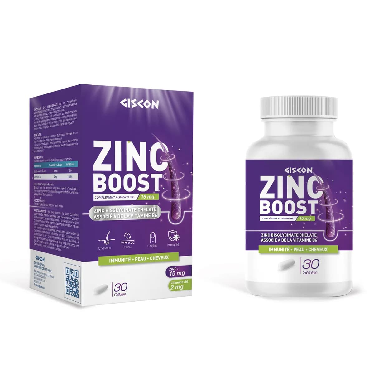 Zinc Boost Zinc Bisglycinate 30 Gélules