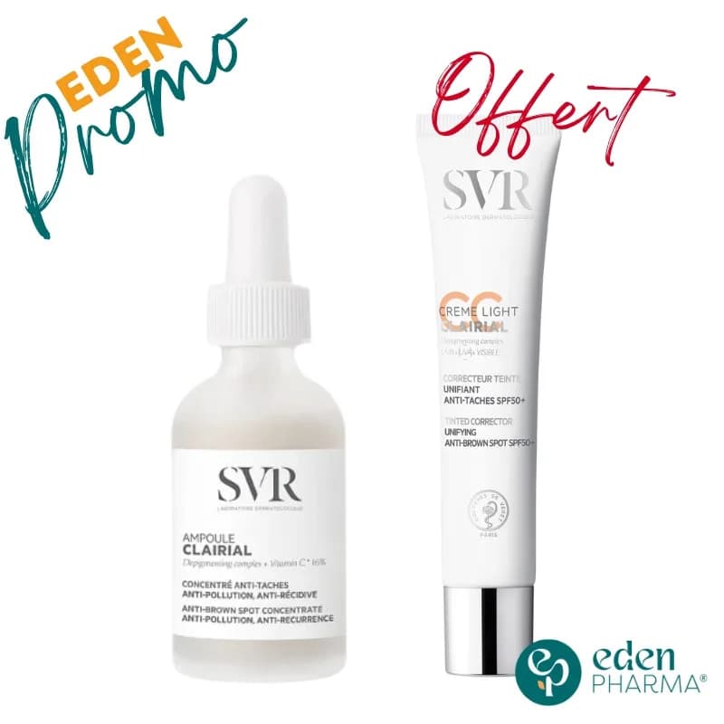 SVR Clairial Ampoule 30 ml + Clairial SPF50+ CC Light Gratuit