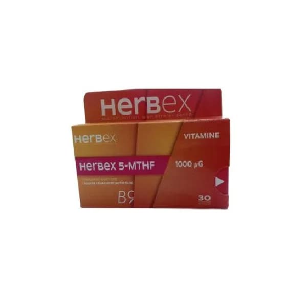 Herbex 5-Mthf Vitamine B9 Bt/30