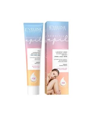 Eveline Crème Dépilatoire Douce Epilation Visage Corps Bikini Peaux Sensibles Sensitive Epil 125 ml
