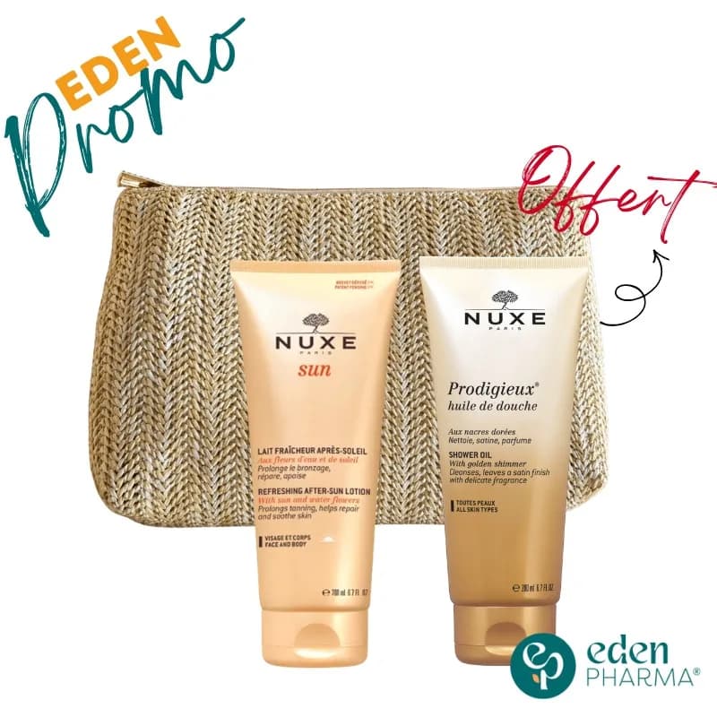 Nuxe Trousse Lait Fraicheur Apres-Soleil + Huile de Douche 200 ml Offert