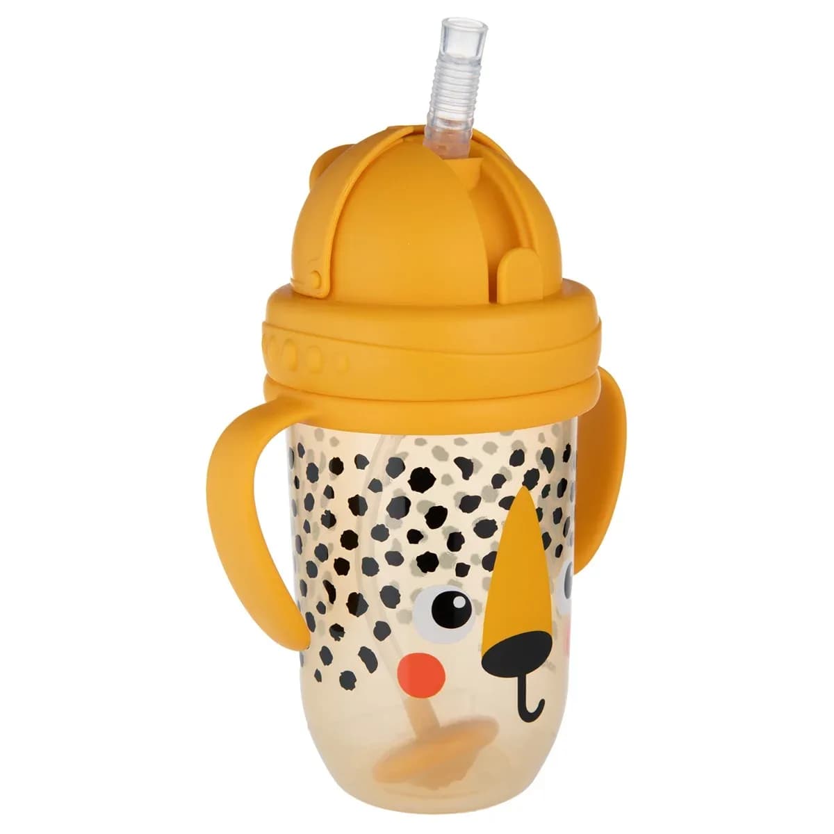 CANPOL BABIES TASSE ANTI-DÉVERSEMENT AVEC PAILLE LESTÉE 270ML BABIESBOO GUEPARD-56/617_ORA