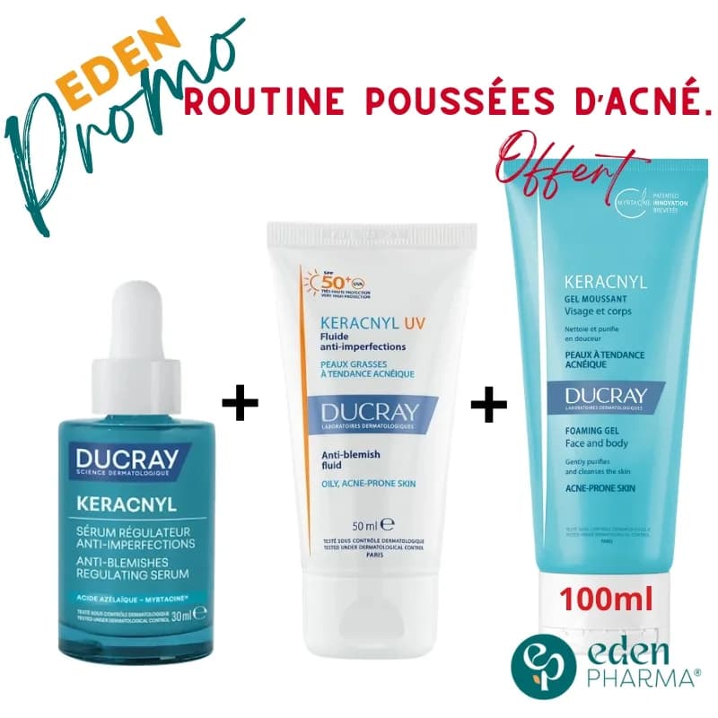 Ducray Routine Keracnyl Poussées D’Acné