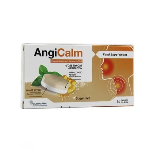Polypharma Angicalm Propolis 16 Comprimer a Sucer