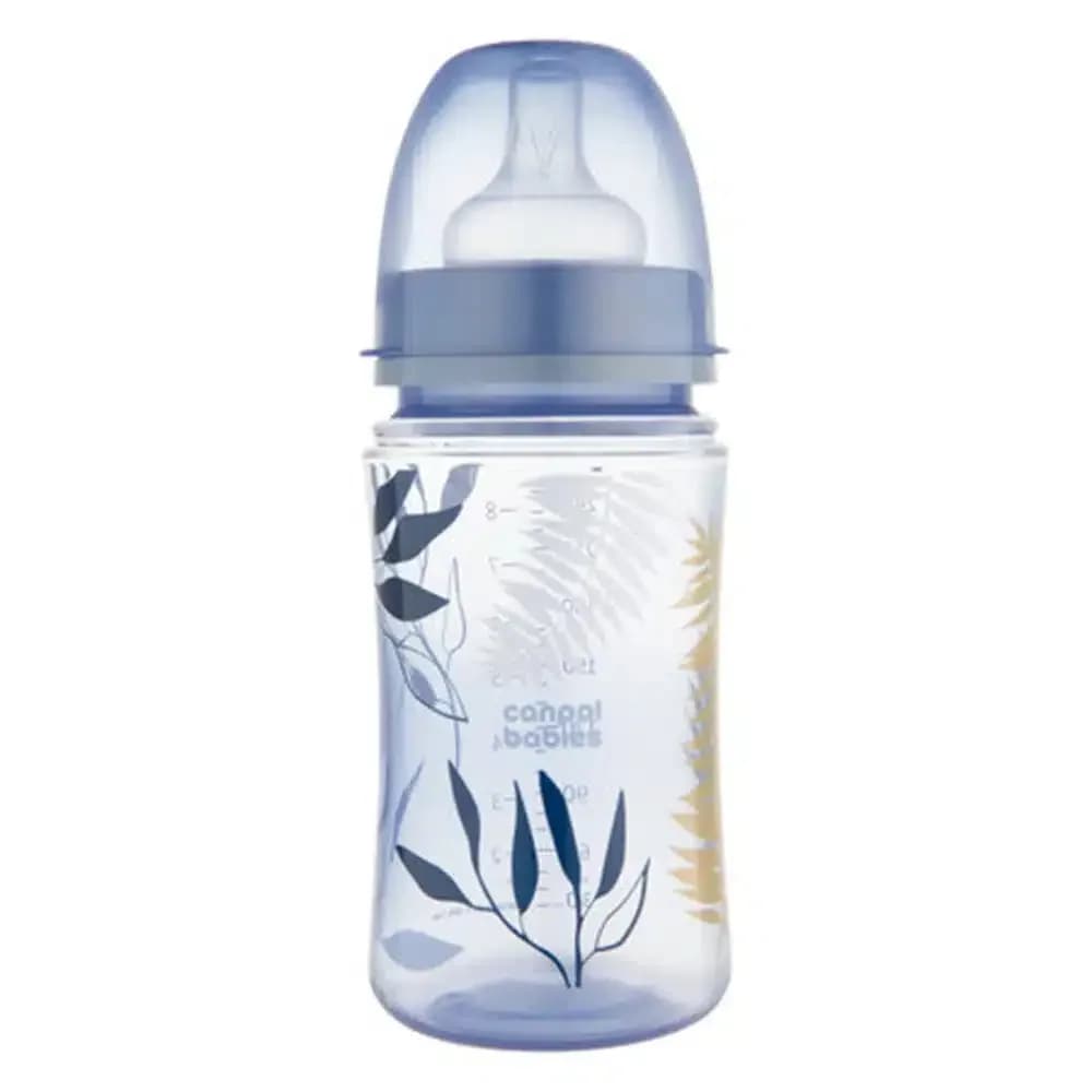 Canpol Babies Biberon Anticolique Col Large Bleu Gold 240 ml