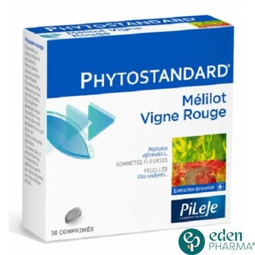 Pileje Phytostandard Melilot et Vigne Rouge 30 Comprimes