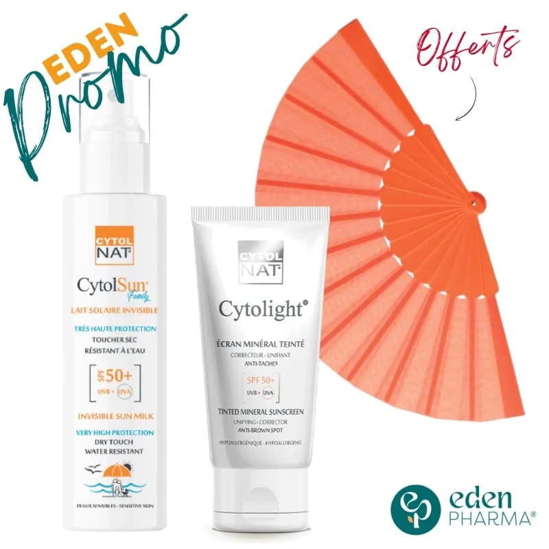 Cytolnat Cytolsun Duo Anti Tache et Protection Corps + Éventail Gratuit