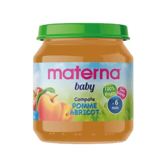 MATERNA COMPOTE POMME ABRICOT 130GR