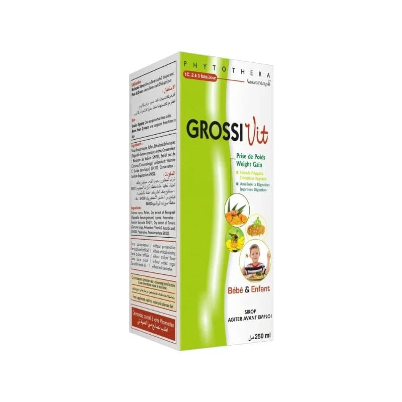 Vital Phytothera Grossivit Sirop Bébé et Enfant 250 ml