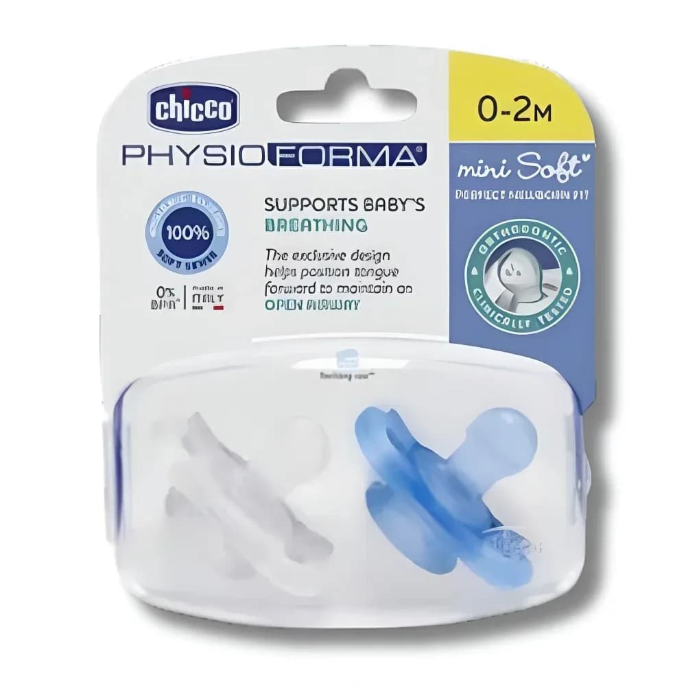 CHICCO MINI SOFT LOT DE 2 SUCETTES 0-2MOIS