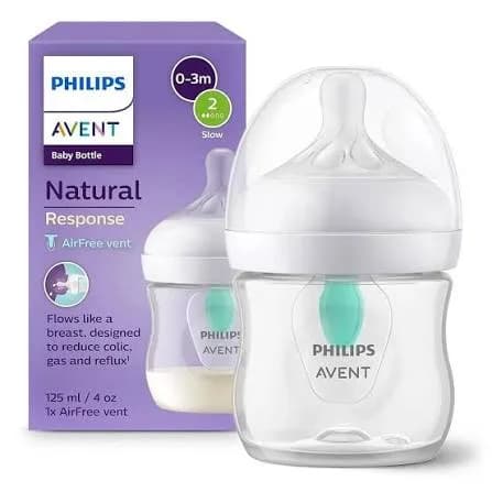 AVENT NATURAL RESPONSE BIBERON VALVE AIRFREE 0-3M DÉBIT 2 125ML