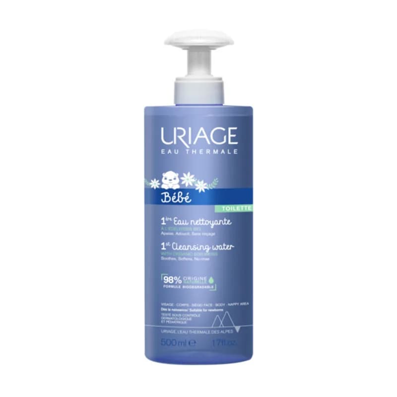 Uriage Bebe 1ere Eau Nettoyante Visage Corps et Siege 500 ml