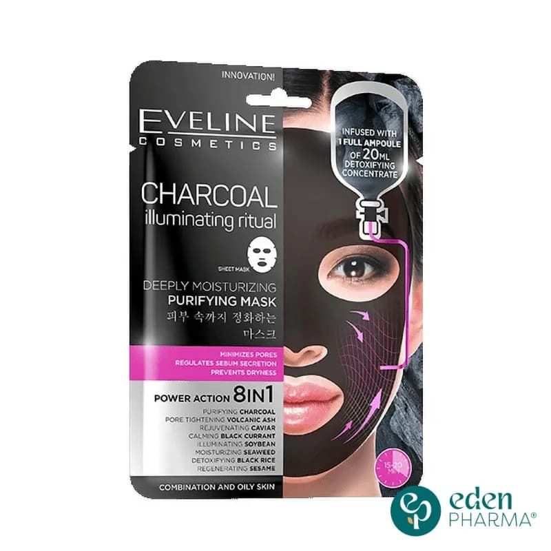 Eveline Mask Face Charcoal Purifiant