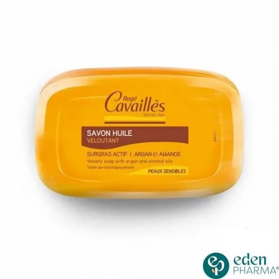Roge Cavailles Savon Huile Veloutant Argan et Amande Peaux Sensibles 115 g
