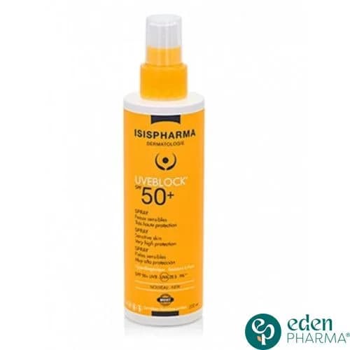 Isispharma Uveblock Spray Solaire Tres Haute Protection SPF50+ 200 ml
