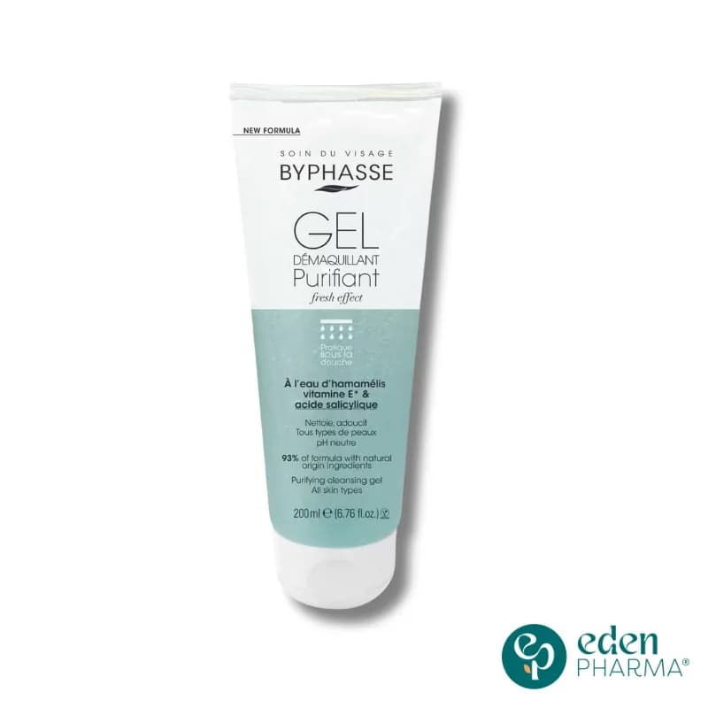 Byphasse Gel Demaquillant Purifiant Tous Types de Peaux 200 ml