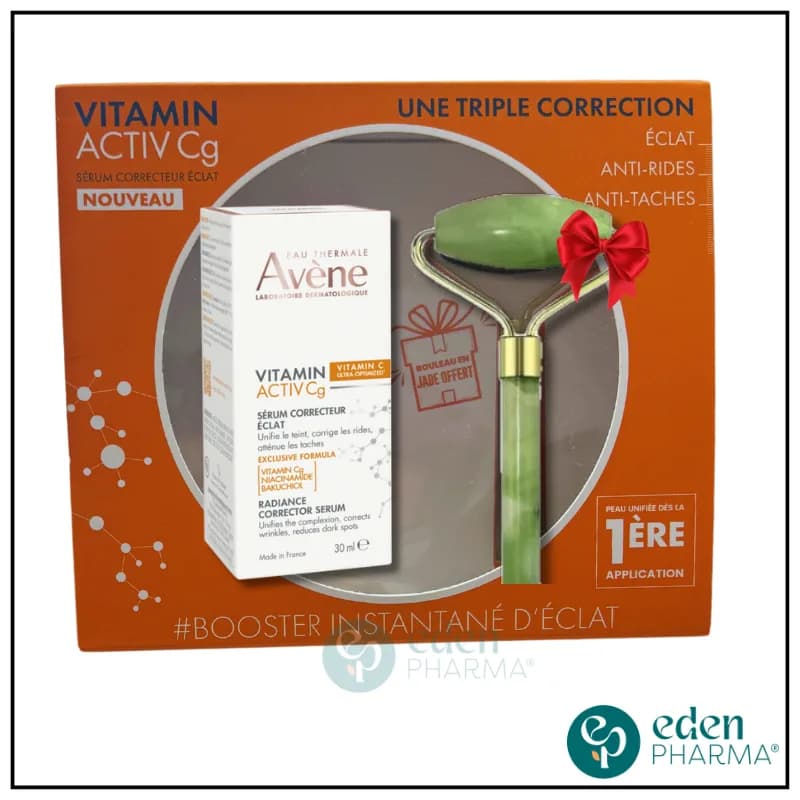 Vitamin Activ Cg Sérum Correcteur Éclat + Rouleau en Jade Offert