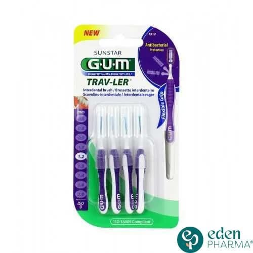Gum Brossettes Traveler Extrafine Cylindrique Bte de 4 (1512)