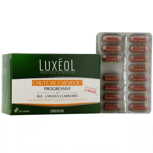 Luxeol Chute de Cheveux Progressive 3 Mois 90 Gelules